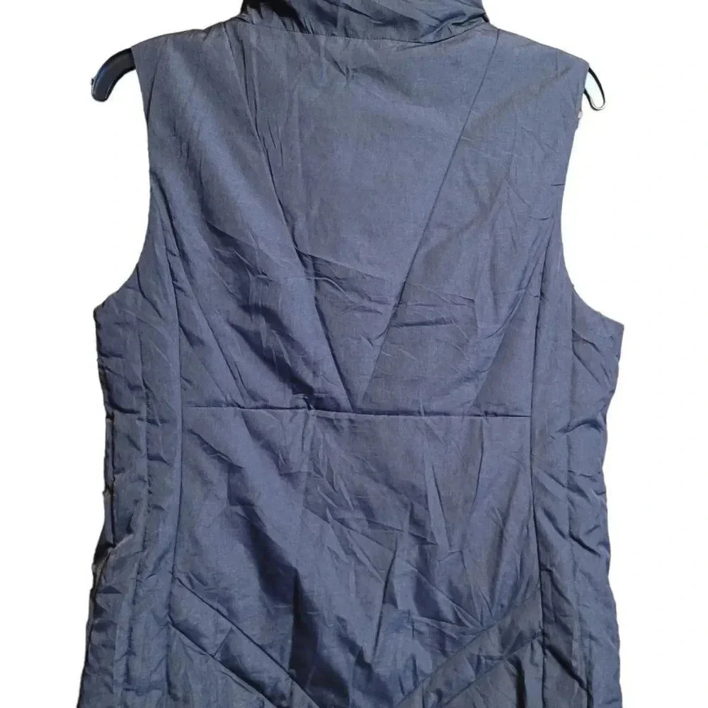 Champion Puffy Black Vest. Faux Fur Collar. Women's Large - Picture 2 of 4